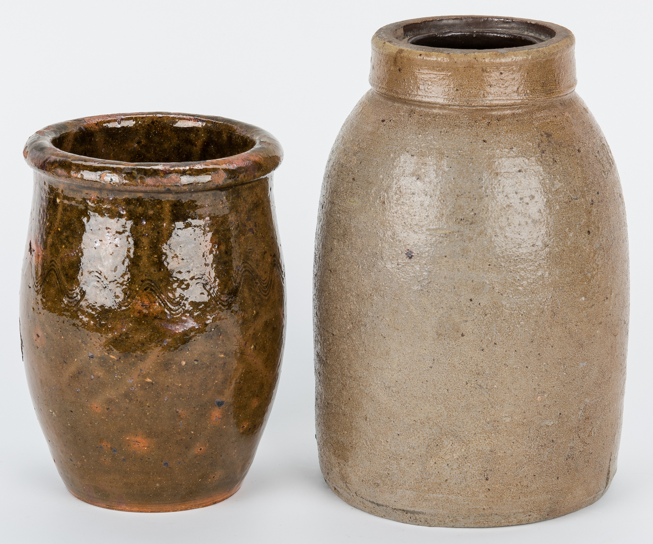 Lot 407: 3 Stoneware Preserving Jars, North Carolina, Ohio, & Mid-Atlantic