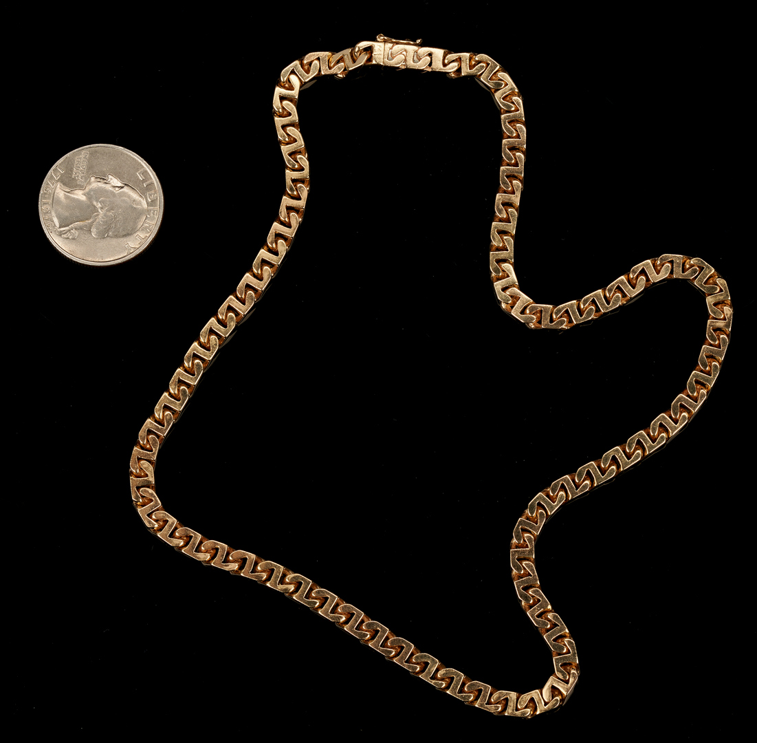 Lot 419: 14K Figure 8 Necklace