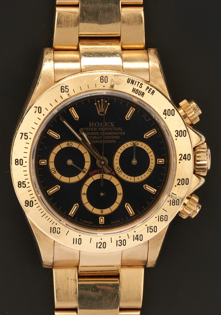 Lot 41: Mens 18K Rolex Cosmograph Daytona 18K Watch