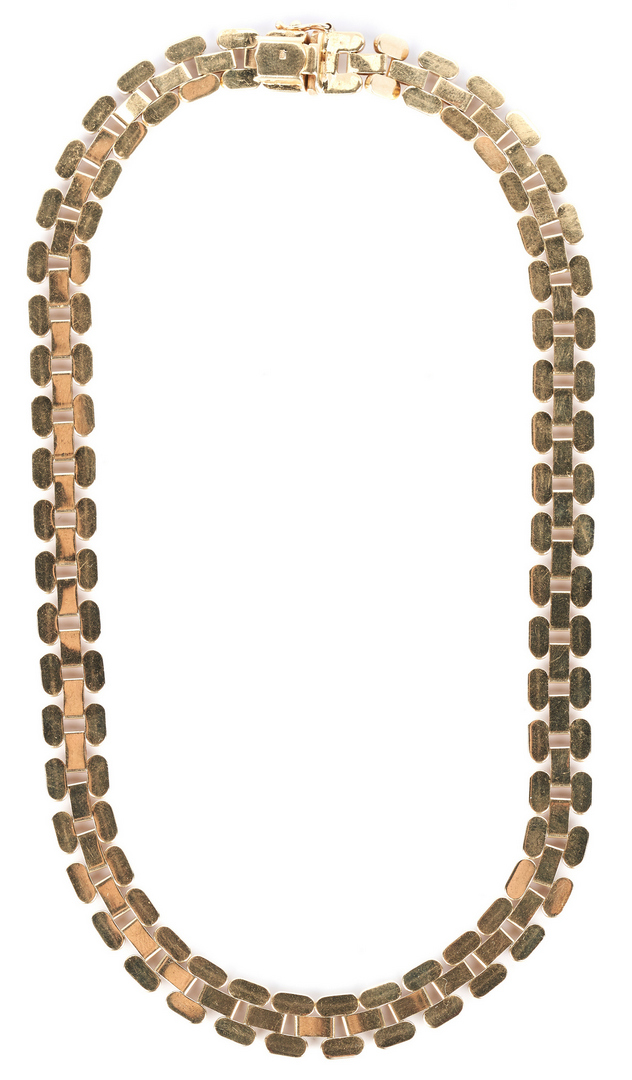 Lot 428: Ladies 14k Gold Link Necklace