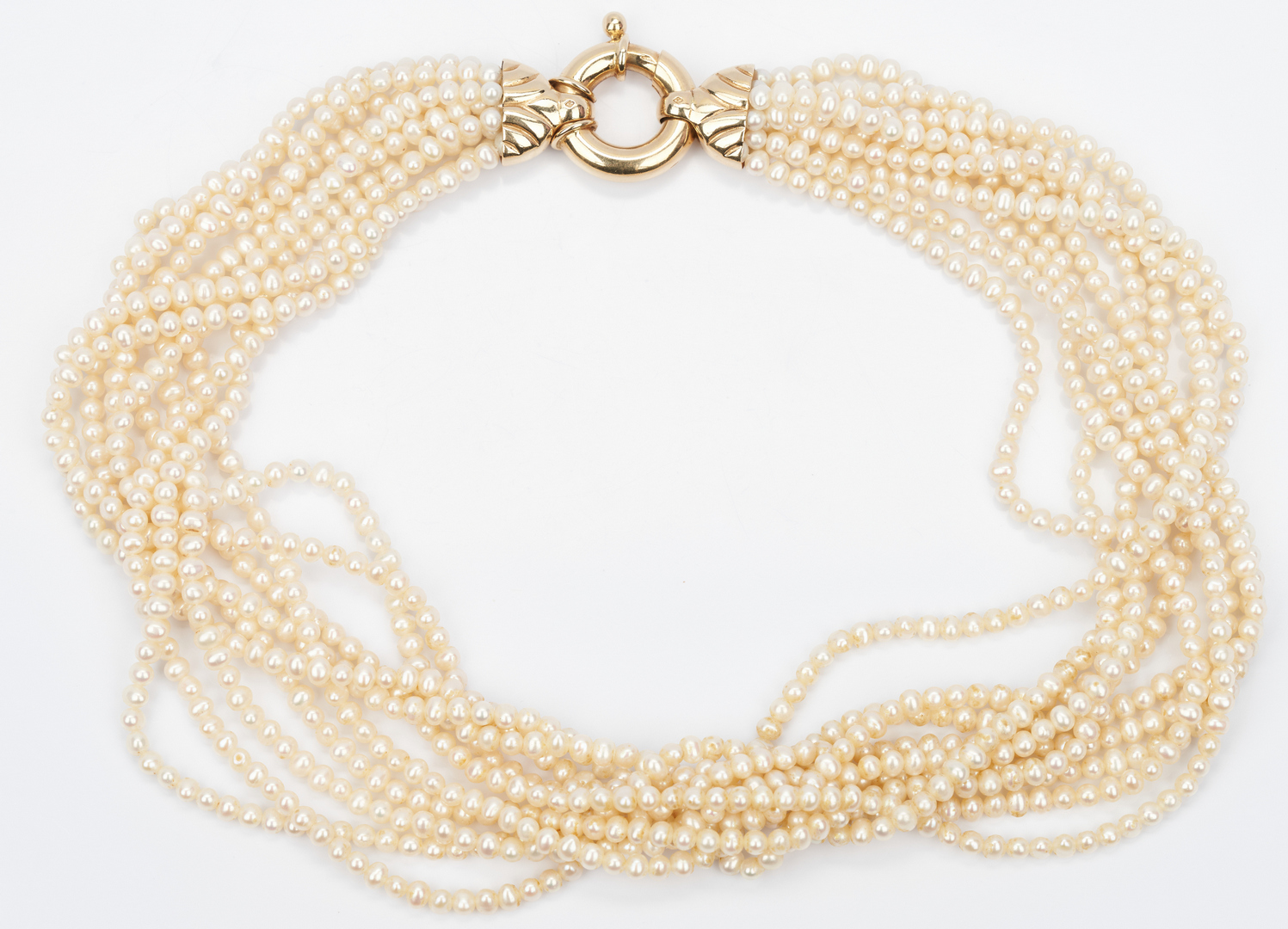 Lot 433: Mikimoto 10 Strand Pearl Necklace