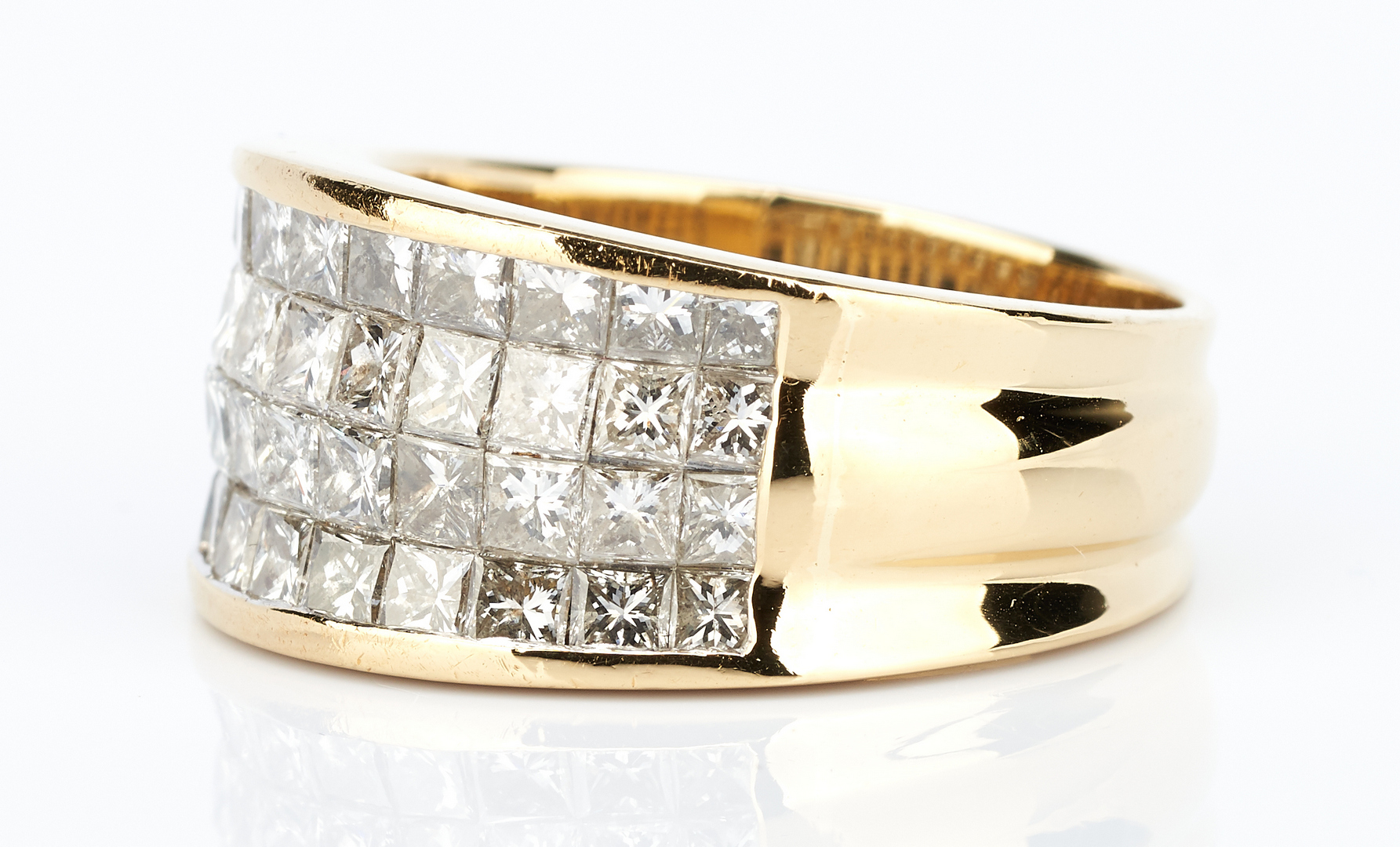Lot 441: Ladies 18K Diamond Tapered Band & Diamond Ring