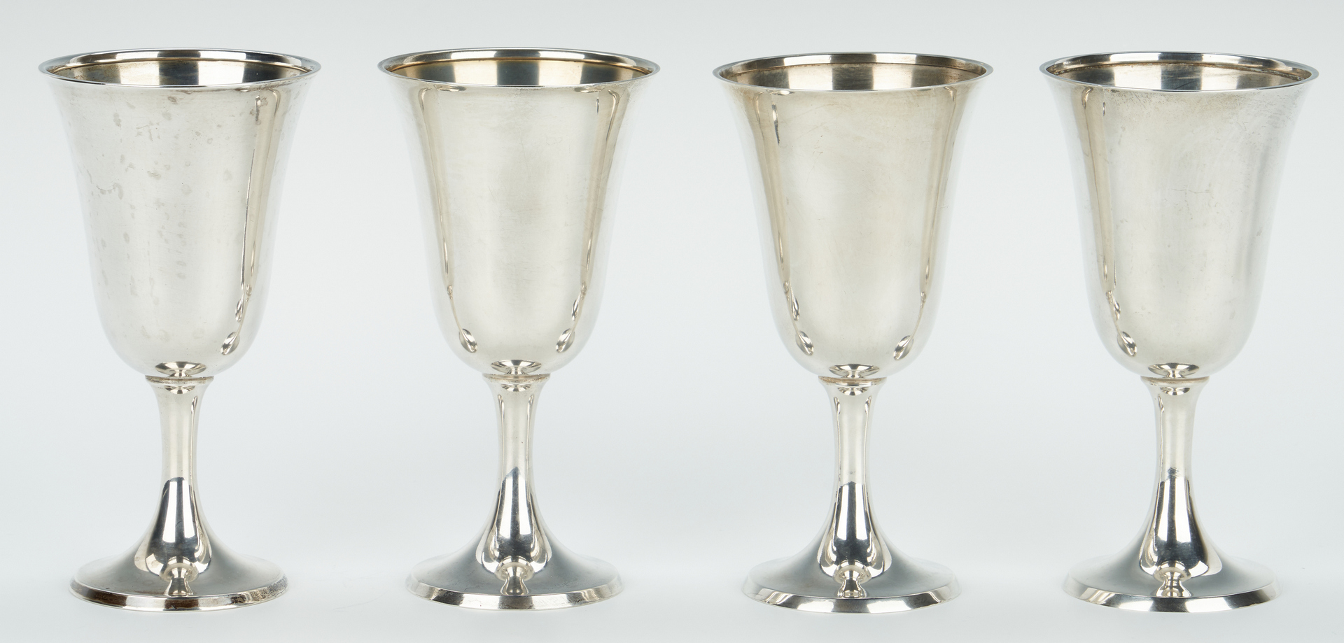Lot 460: 14 Pcs. Sterling Silver, incl. Goblets, Plates