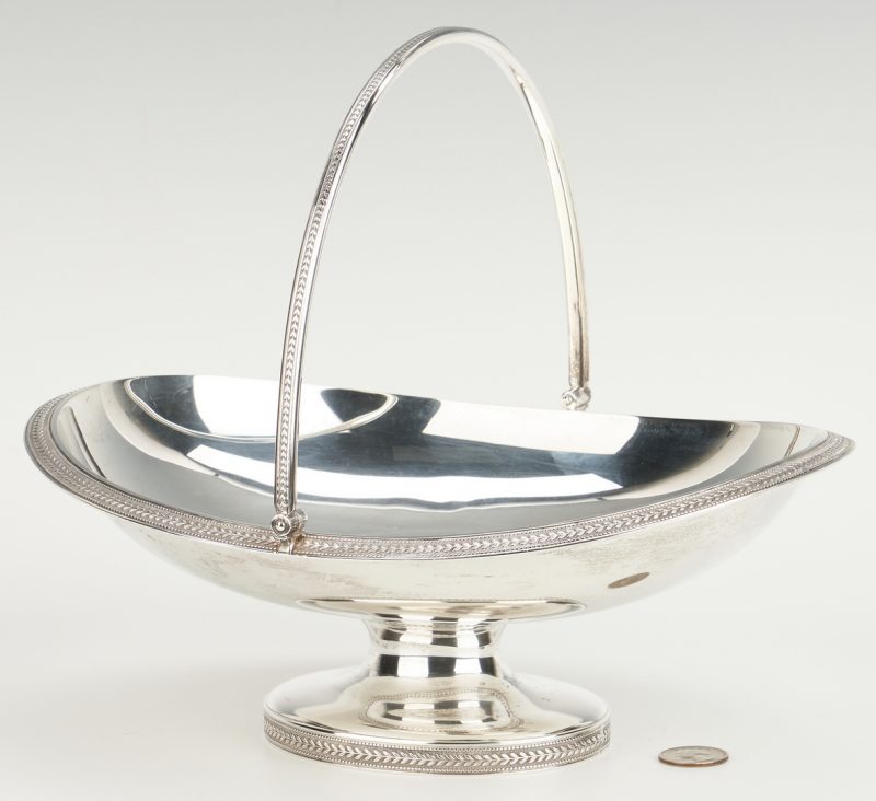 Lot 462: Sterling Silver Cake Basket, 19th c. Tiffany & Co. Mark