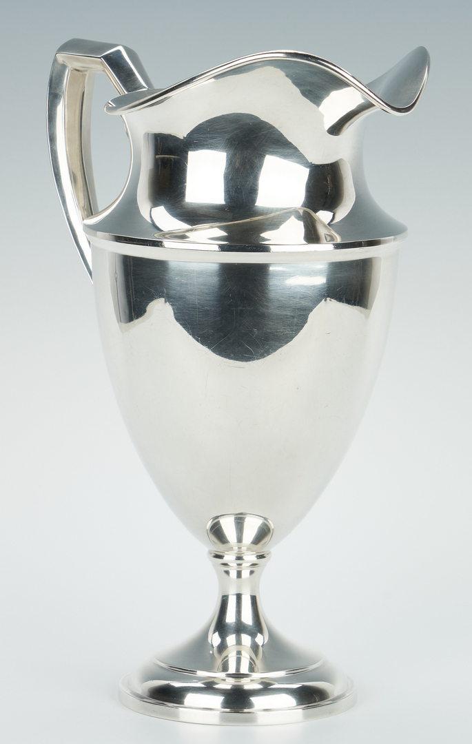 Lot 467: Art Deco Sterling Silver Pitcher and Bread Tray