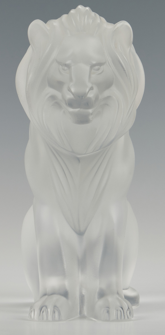 Lot 474: Lalique Crystal Lion and Lioness