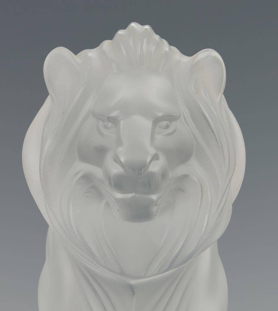 Lot 474: Lalique Crystal Lion and Lioness