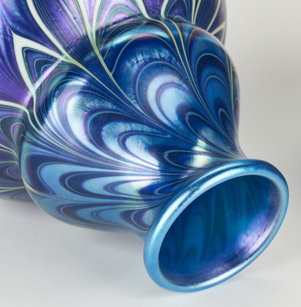 Lot 481: 2 Art Glass Vases, incl. Orient & Flume