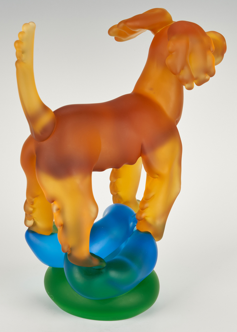 Lot 485: Richard Jolley Art Glass Dog Sculpture