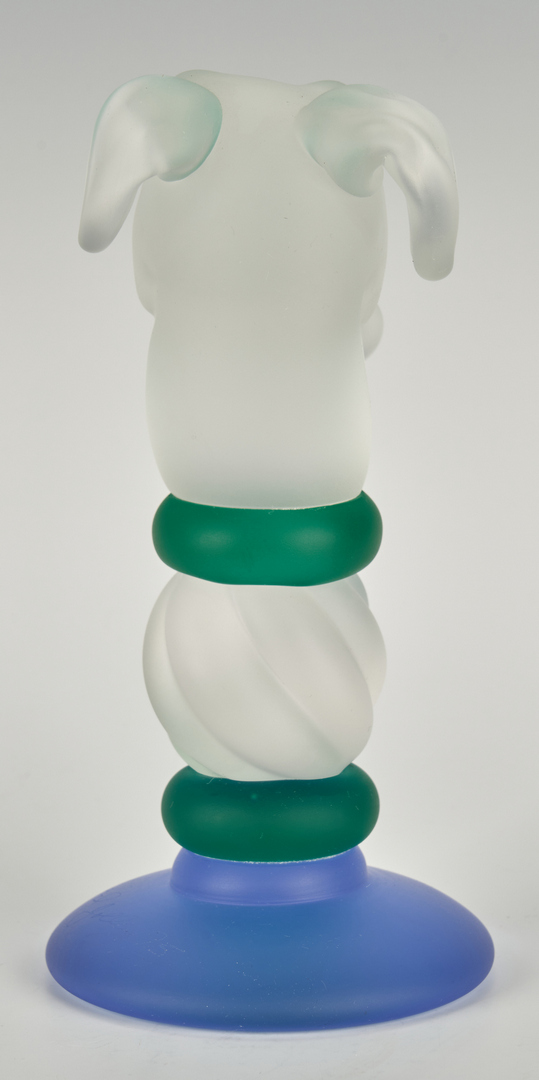 Lot 486: Richard Jolley Art Glass Dog Totem Sculpture