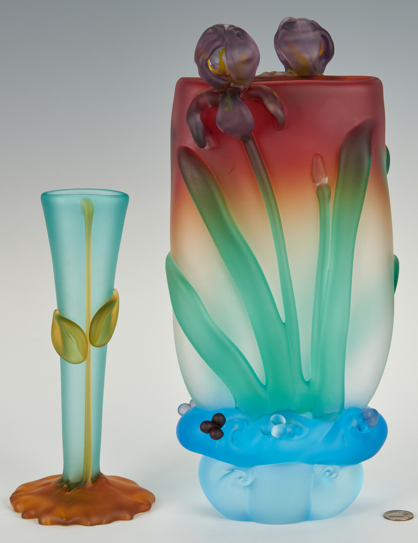 Lot 487: 2 Tommie Rush Art Glass Vases