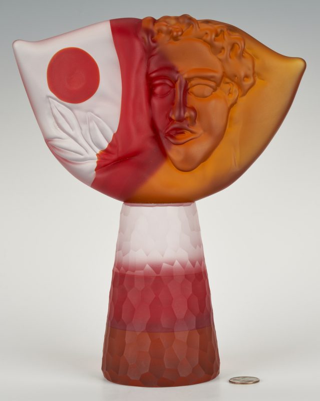 Lot 488: Richard Jolley Art Glass "Tabula Rasa" Sculpture