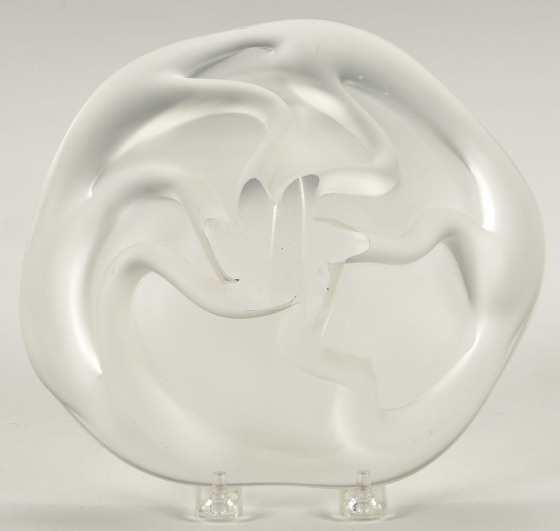 Lot 489: 3 Art Glass Items, incl. Richard Jolley, Tommie Rush