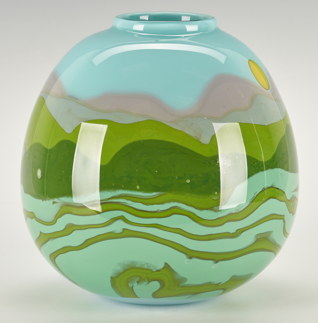 Lot 494: Mark Peiser Art Glass Vase
