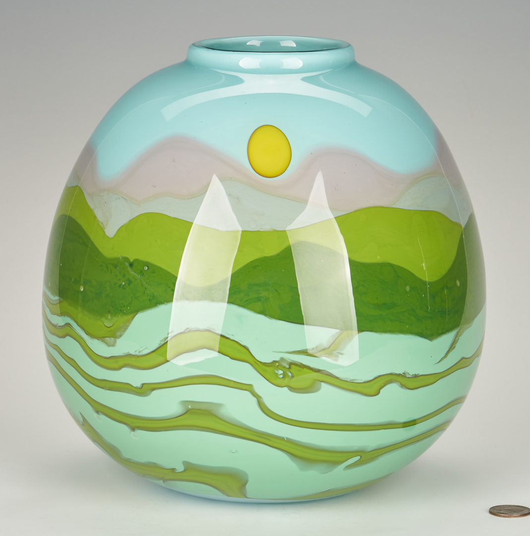 Lot 494: Mark Peiser Art Glass Vase