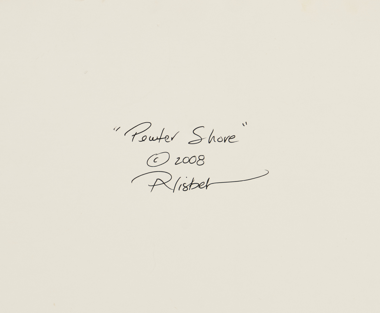 Lot 508: Peter A. Nisbet O/B, Pewter Shore