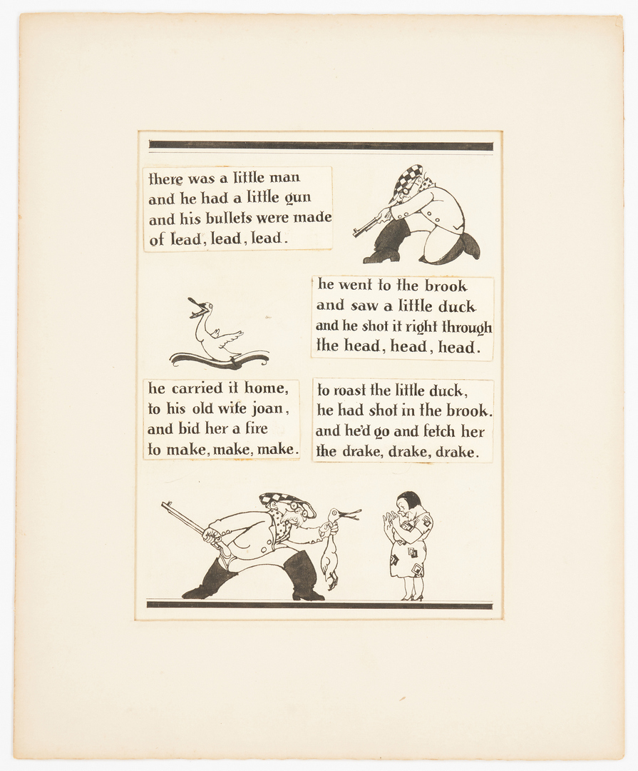 Lot 542: 8 Willy Pogany Mother Goose Rhyme Illustrations