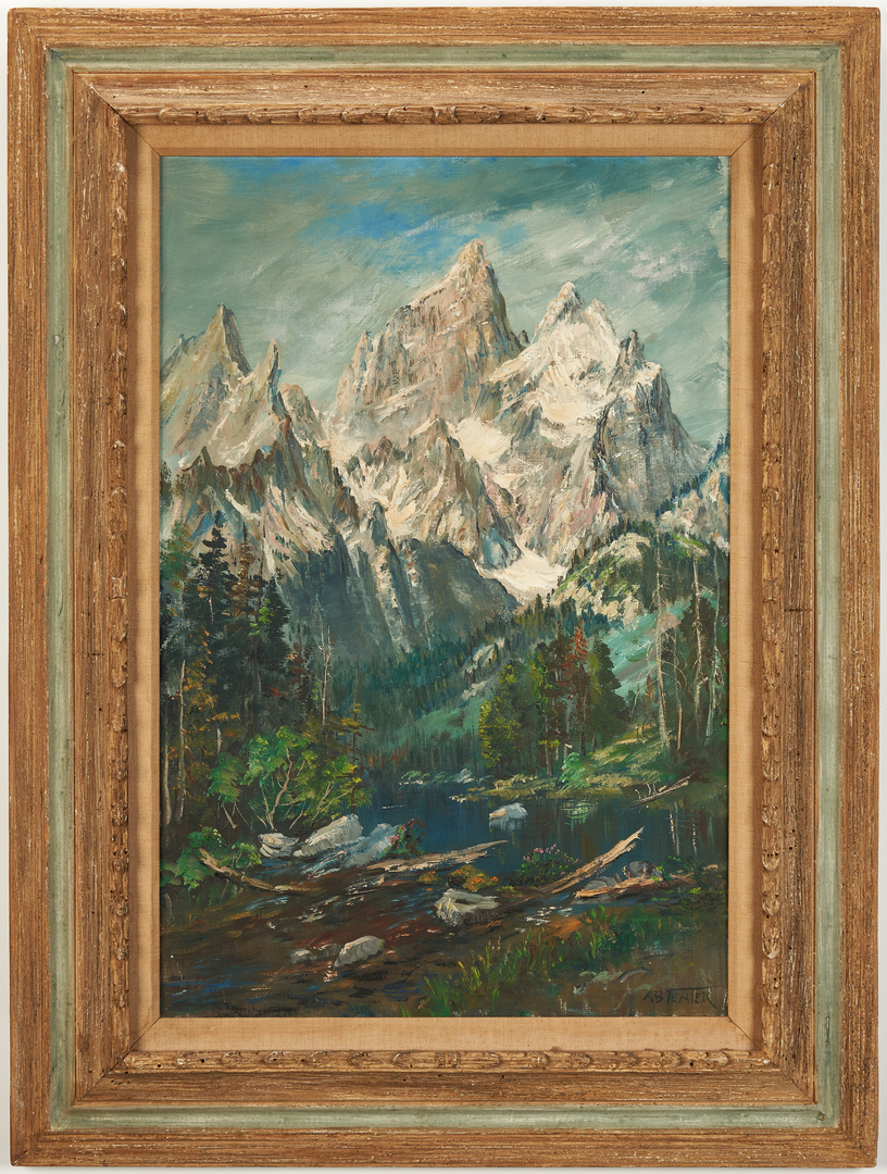 Lot 547: Archie B. Teater O/C, Cathedral Group of the Grand Tetons