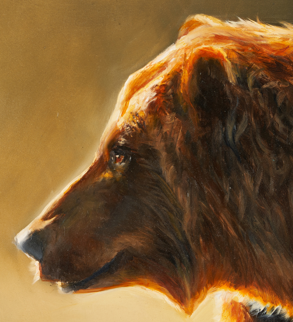 Lot 550: Joe Kronenberg O/B, Brown Bear Painting