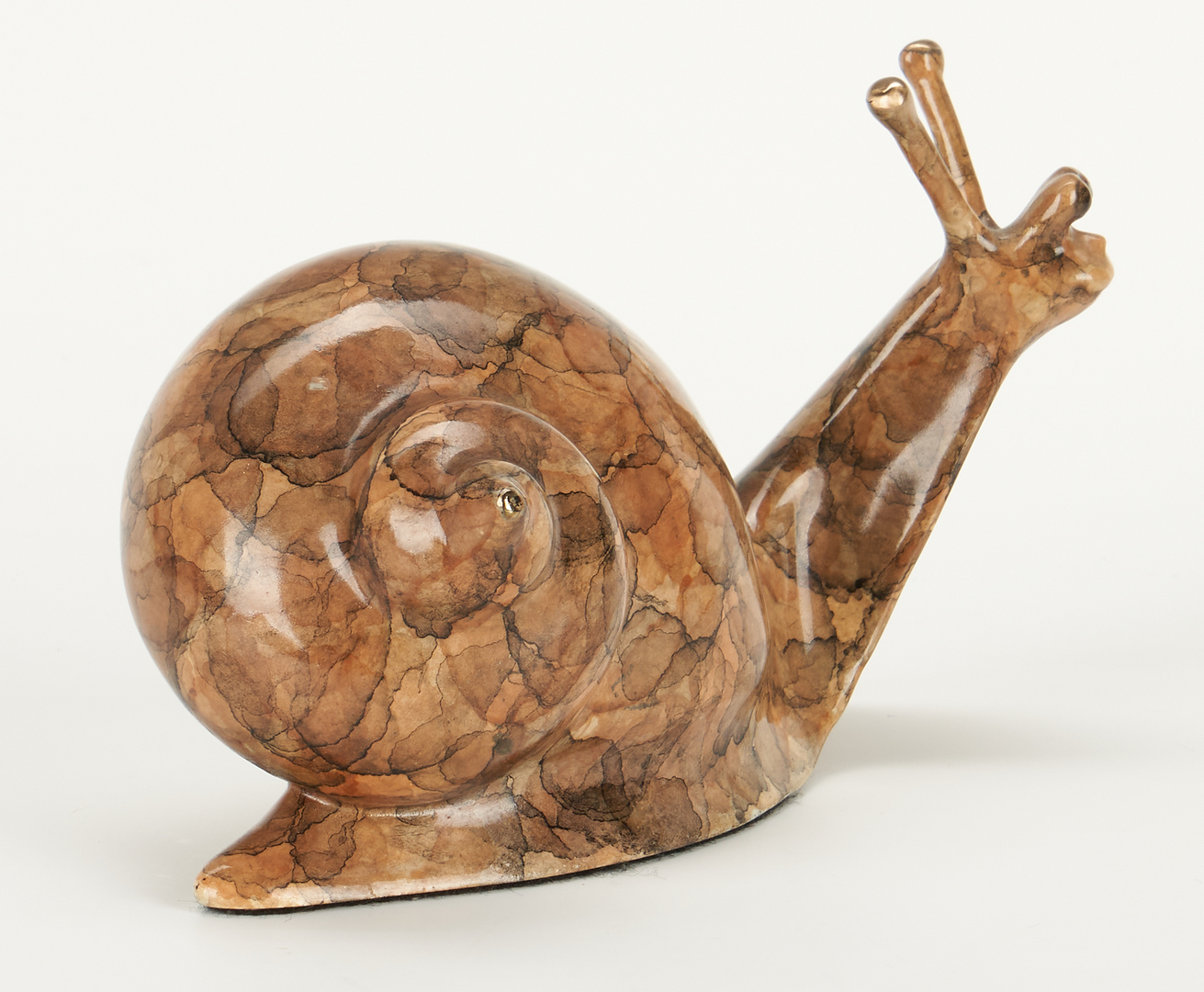 Lot 554: 2 Robert Deurloo Bronze Sculptures, Bison and Snail