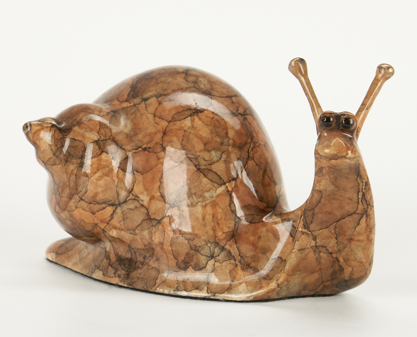 Lot 554: 2 Robert Deurloo Bronze Sculptures, Bison and Snail