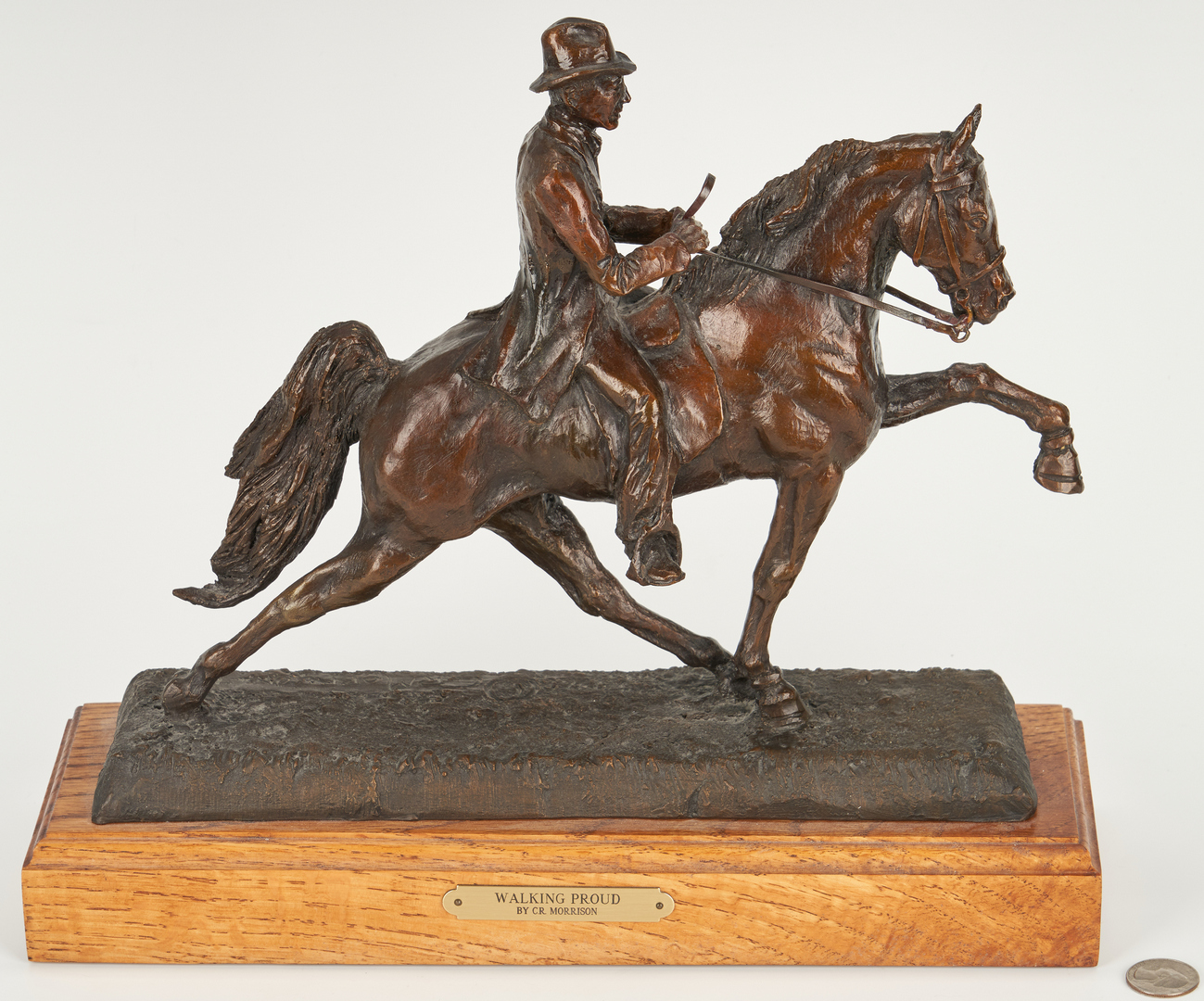 Lot 561: Clarence R. Morrison Bronze Equestrian Sculpture