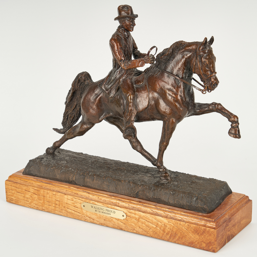 Lot 561: Clarence R. Morrison Bronze Equestrian Sculpture
