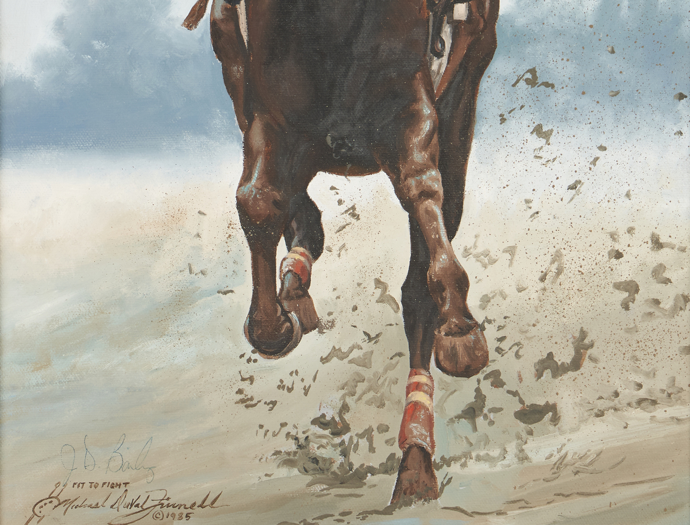 Lot 562: Michael Finnell O/C, "Fit to Fight"
