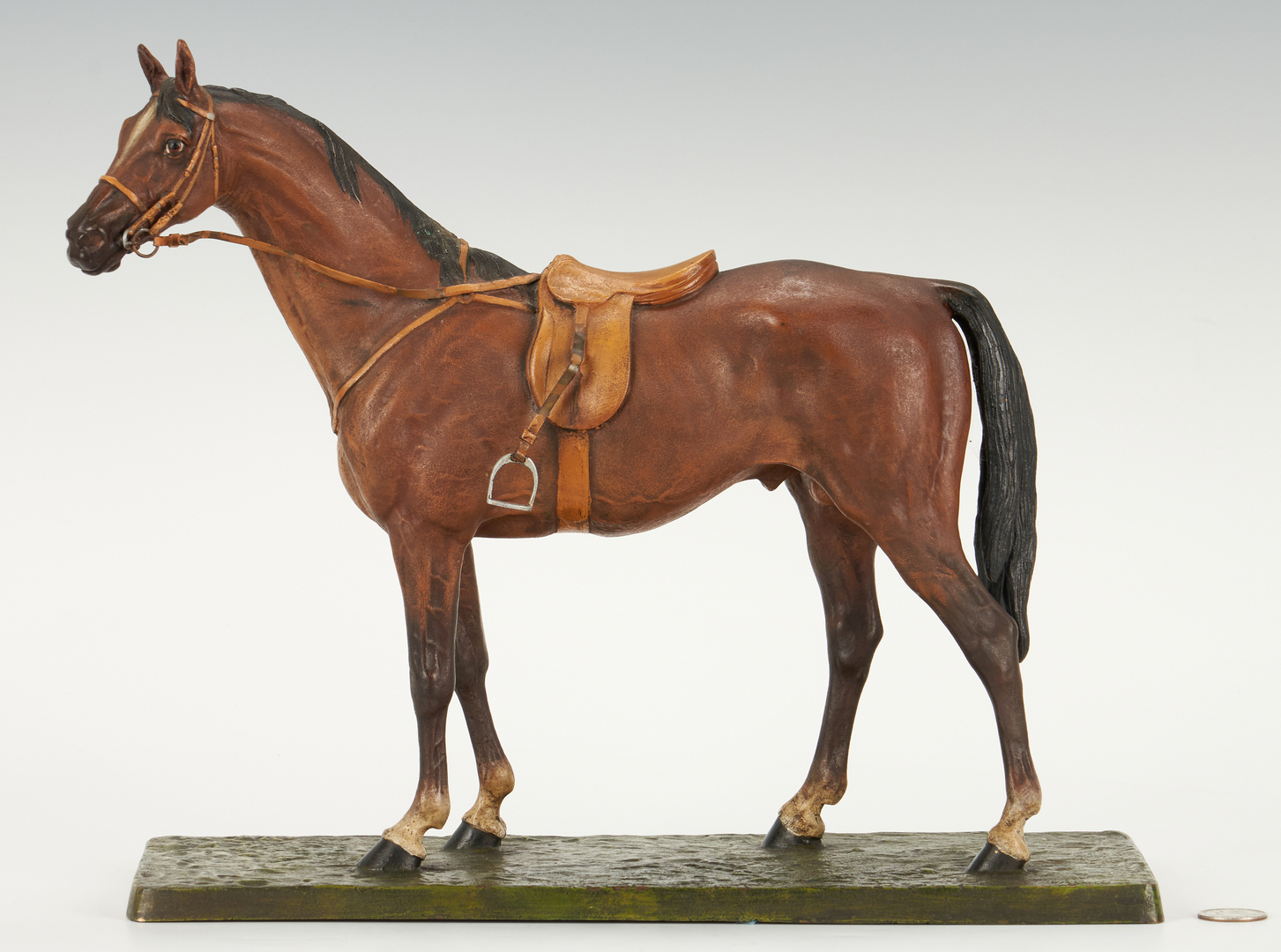 Lot 563: Carl Kauba cold painted bronze horse