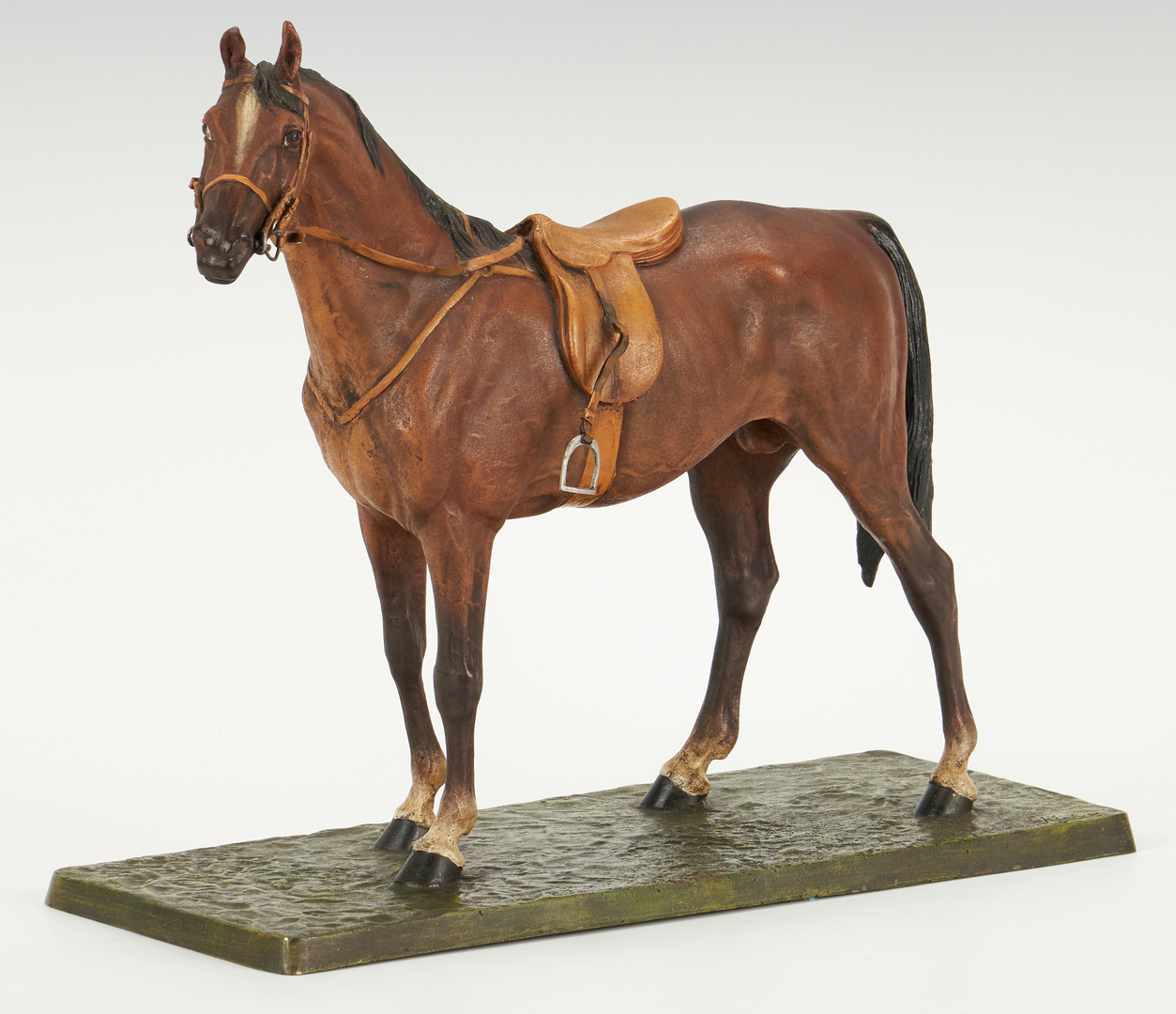 Lot 563: Carl Kauba cold painted bronze horse