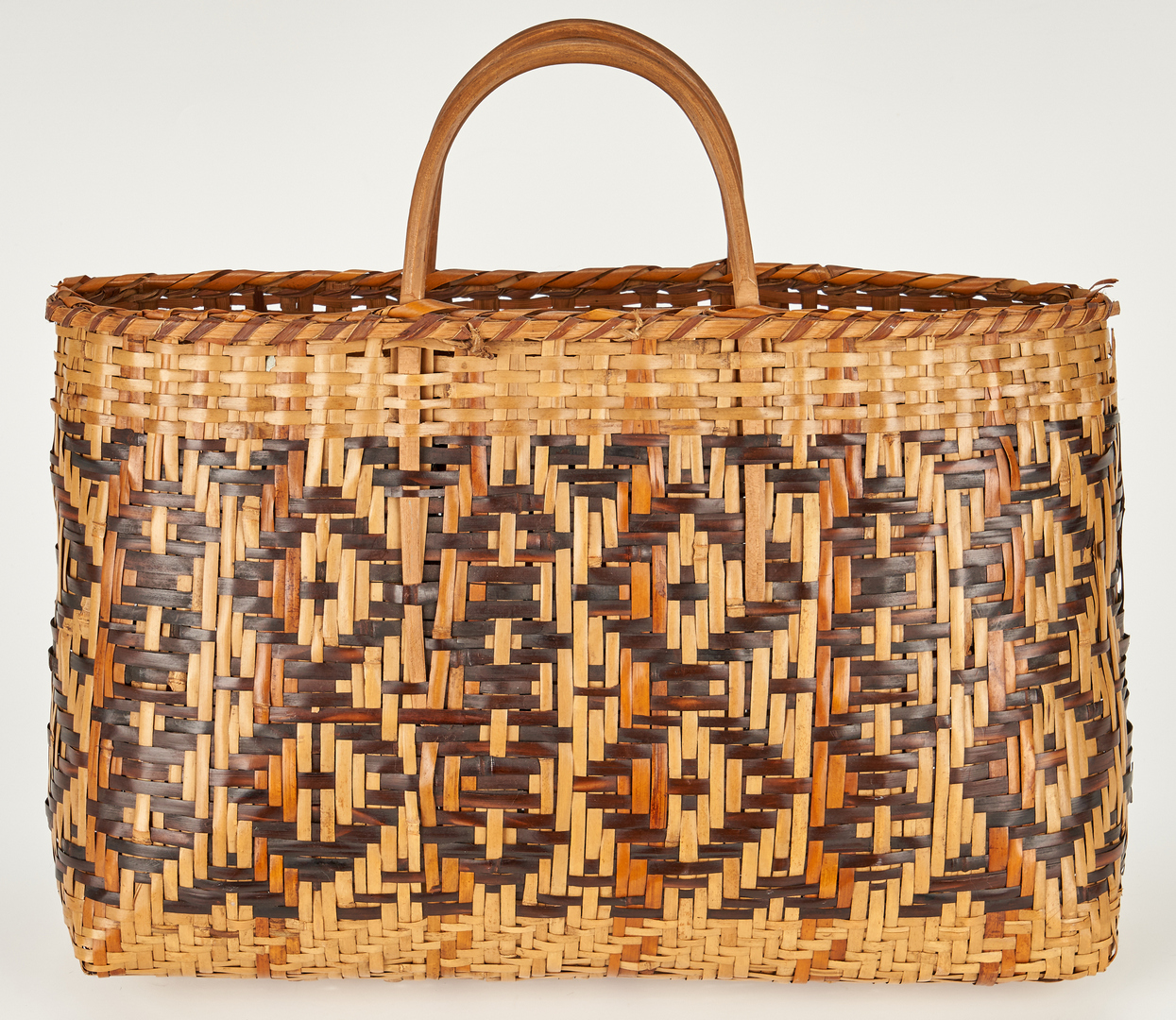 Lot 573: Cherokee Rivercane Carrying Basket