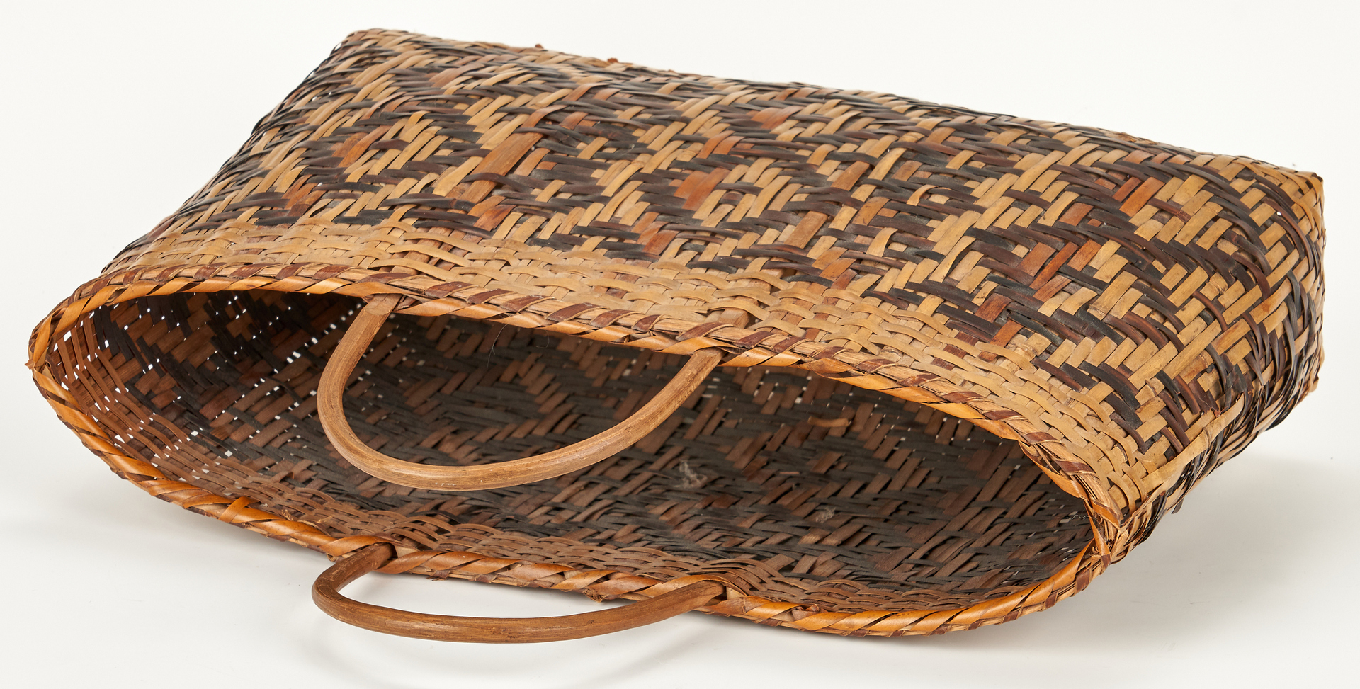Lot 573: Cherokee Rivercane Carrying Basket