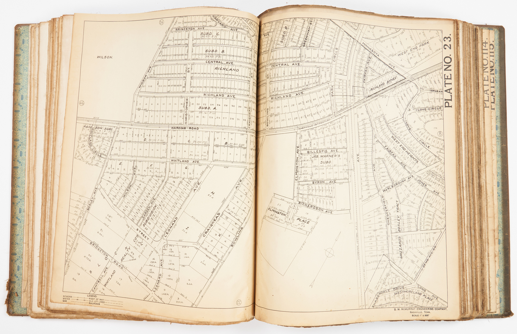 Lot 589: Nashville Plat Map Book, 1928