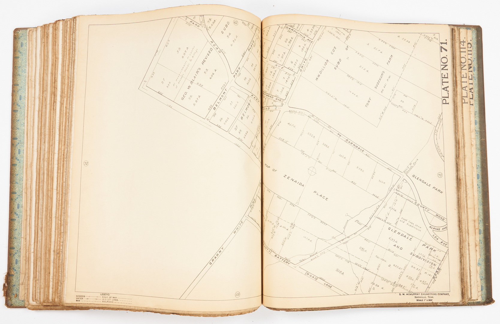 Lot 589: Nashville Plat Map Book, 1928
