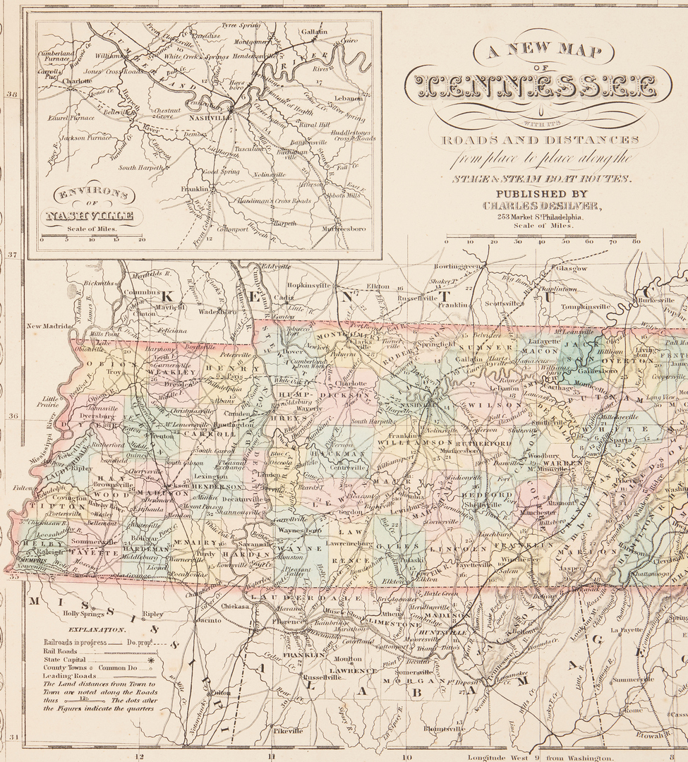 Lot 590: Four 19th Century TN Maps