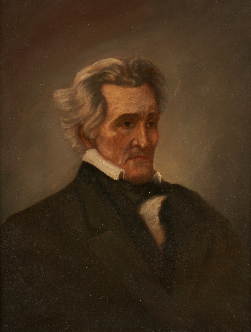 Lot 598: 19th century Portrait of Andrew Jackson