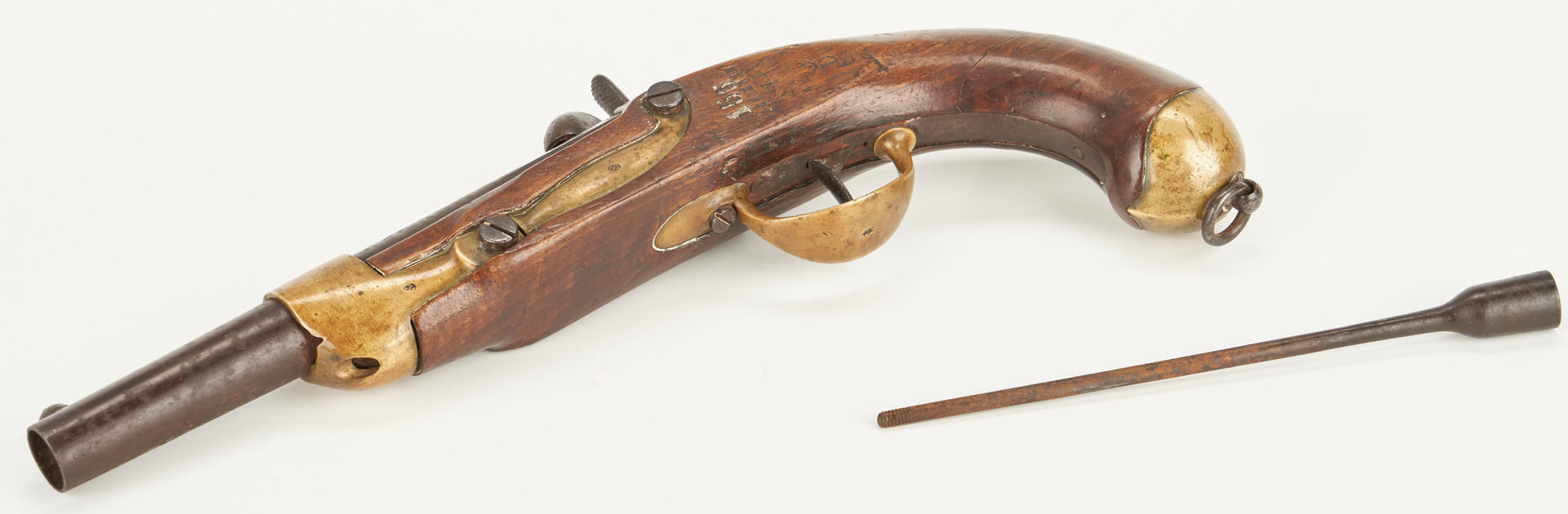 Lot 617: French Model 1822 T Bis Single-Shot Percussion Pistol, Charleville, .72 cal