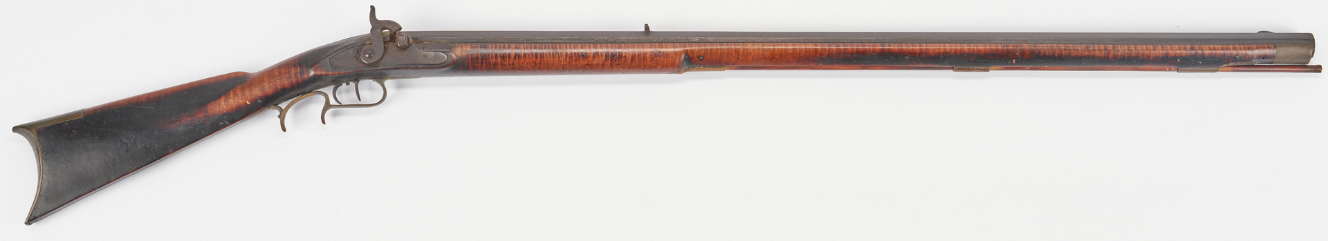 Lot 619: Mid-Atlantic or Southern Tiger Maple Long Rifle