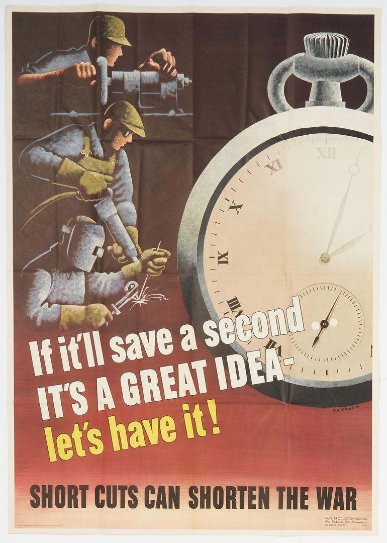 Lot 629: 4 WWII Propaganda posters