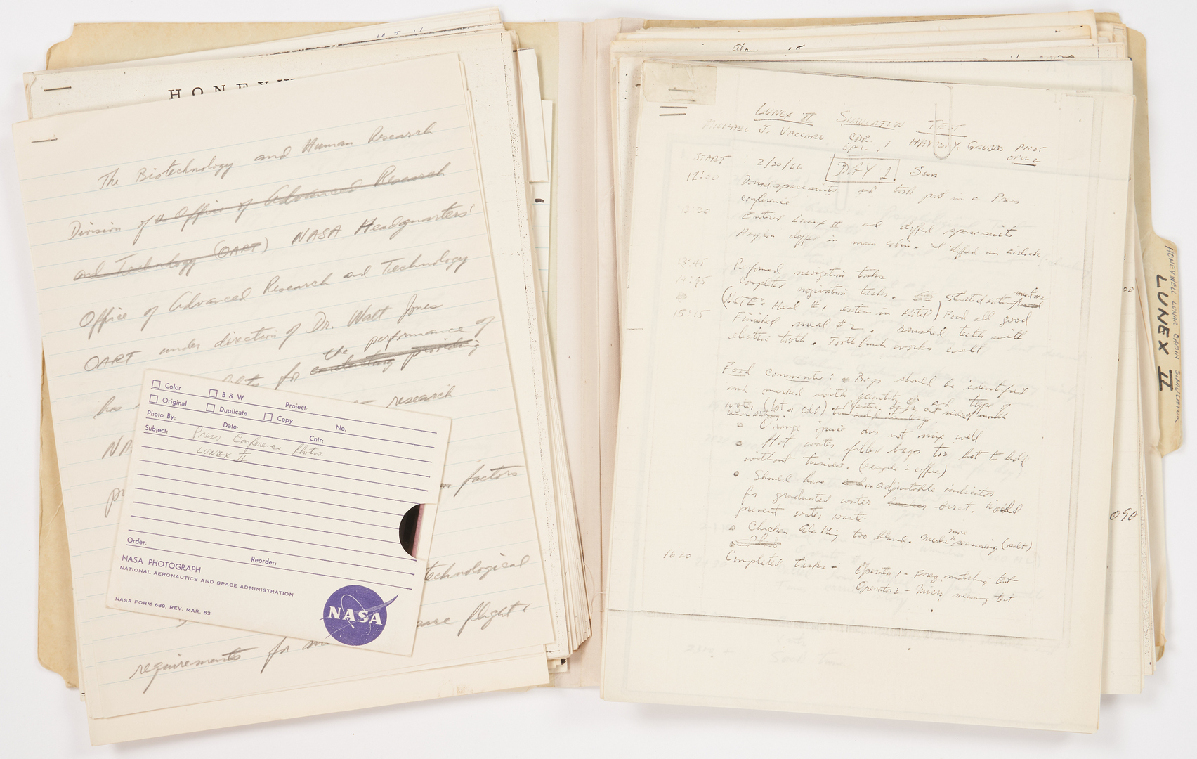 Lot 633: Large NASA Related Archive inc. Photographs, Log Book