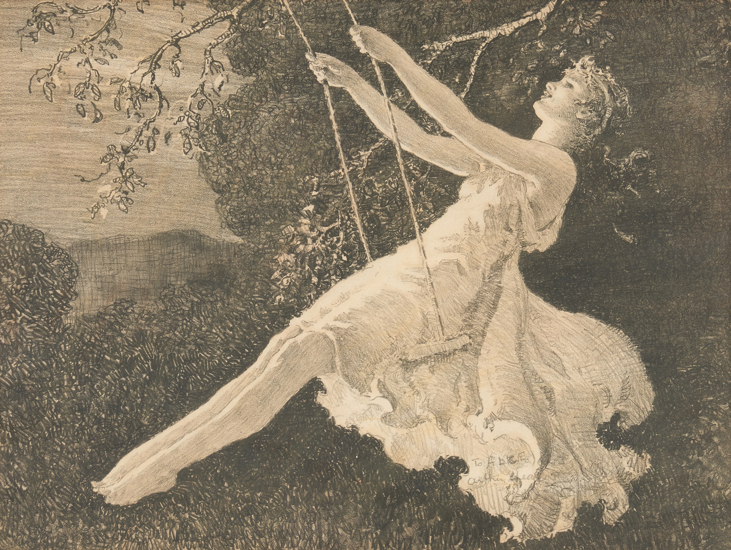Lot 663: 2 Arthur Spear Figural Prints, "Sunrise" and "The Swing"