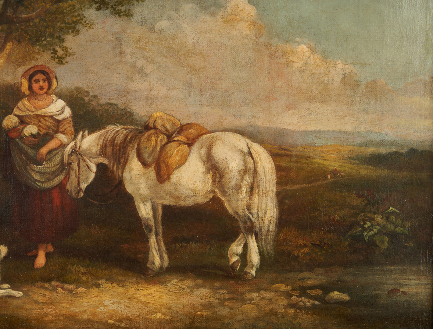 Lot 684: William Shayer O/C, "An Outing"