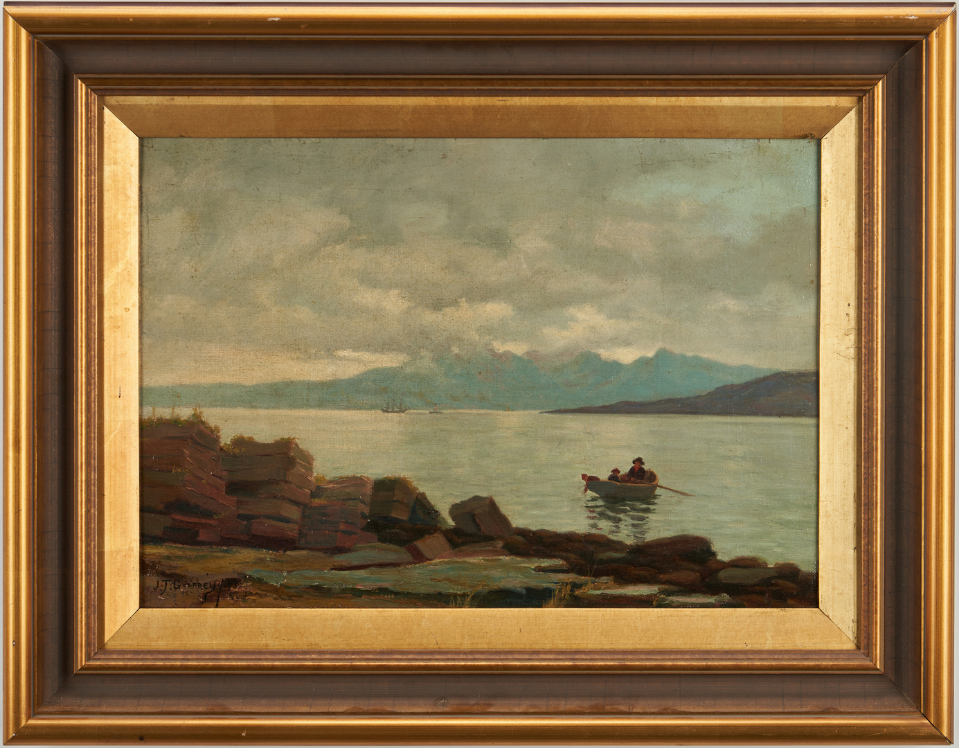 Lot 685: JGT Godfrey Oil Painting, Coastal Scene