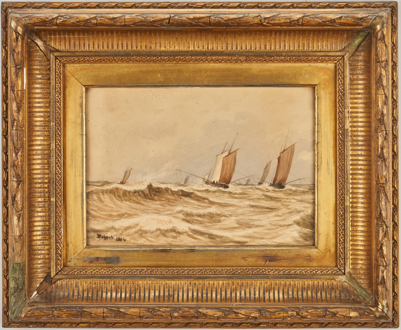 Lot 686: 2 Seascape Paintings by Daglish, Foster