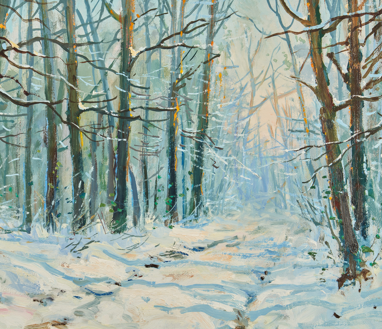 Lot 687: Jean Kevorkian O/C, Forest Path in Winter