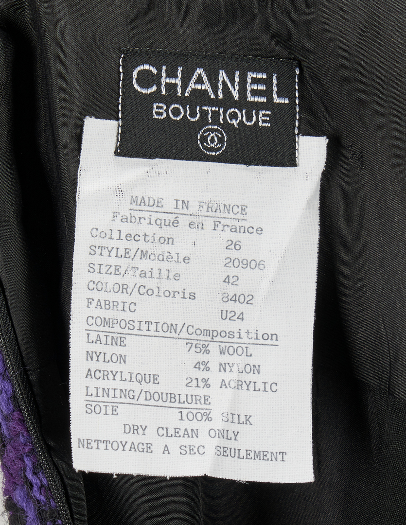 Lot 703: 6 Chanel Designer Wool Clothing Items, incl. Suit