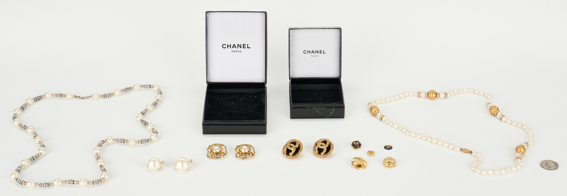 Lot 722: 12 Chanel Designer Costume Jewelry Items & More