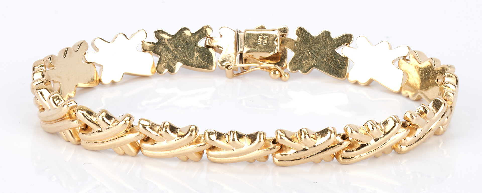 Lot 727: 3 Ladies Gold Bracelets, 10K & 14K
