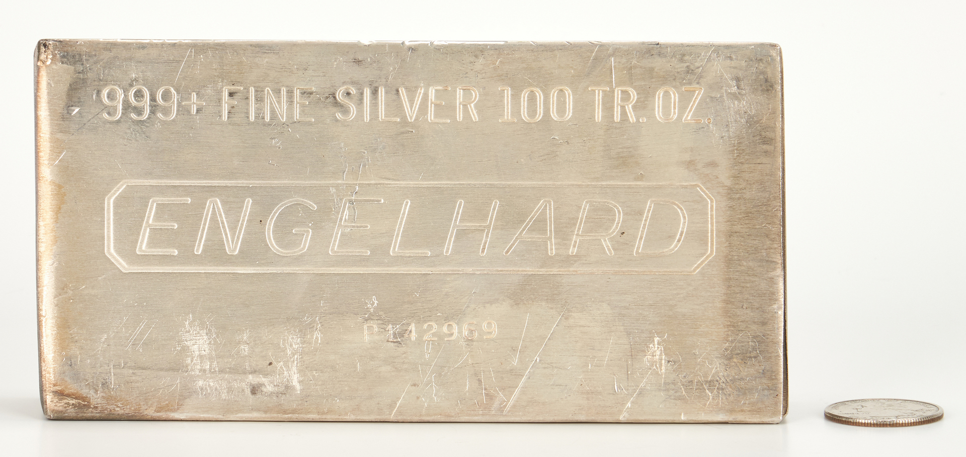 Lot 760: Engelhard Silver Ingot, 100 Troy Ounces