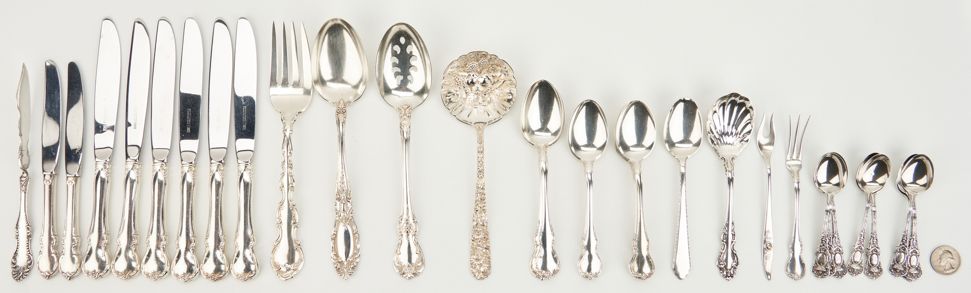 Lot 811: 38 pcs.  Sterling Flatware inc. Towle French Provincial